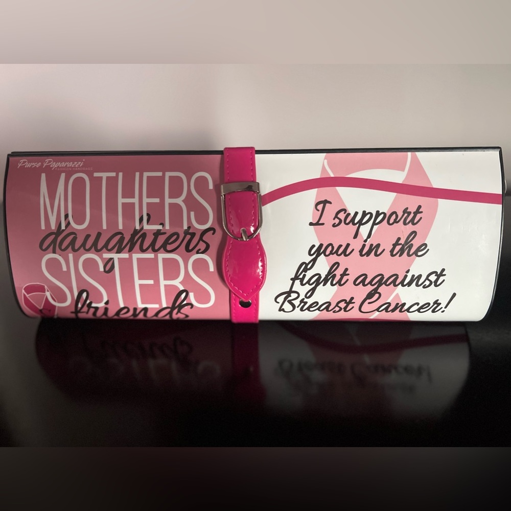 Breast Cancer Supporter shoulder bag/clutch. Chain strap included.